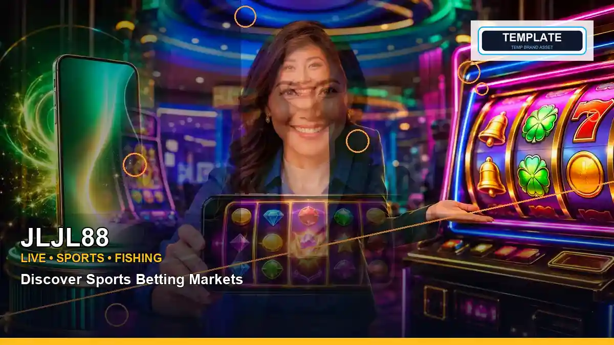 Explore JLJL88 adventure-style online slot games with an adult Filipina casino host presented in a close-up right-side layout.